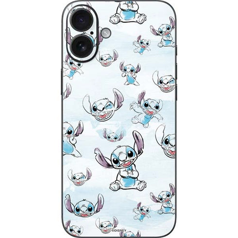 Disney Lilo and Stitch Pattern iPhone 16 Plus Skin